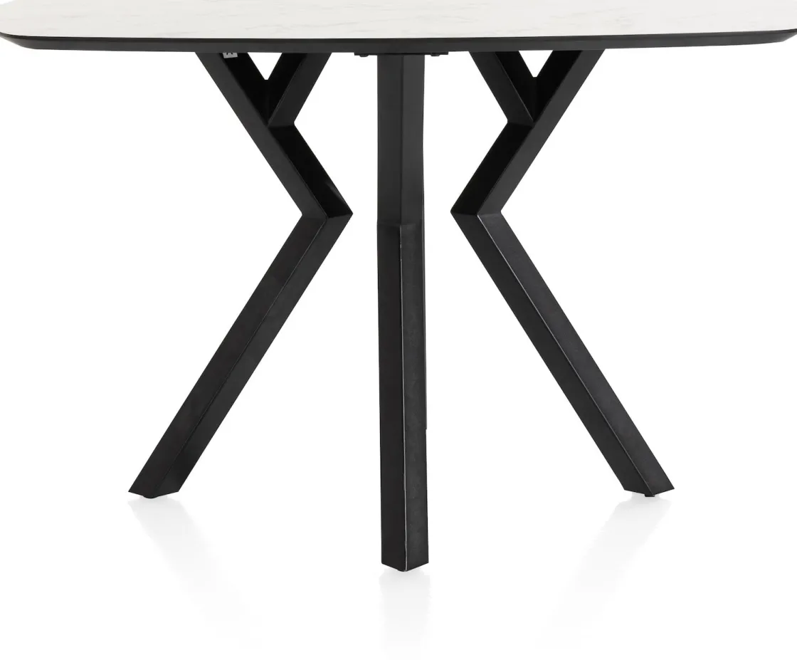 XOOON Masura ovale bartafel met zwarte metalen poot 150x105cm^ Tafelconfigurator|Bartafels