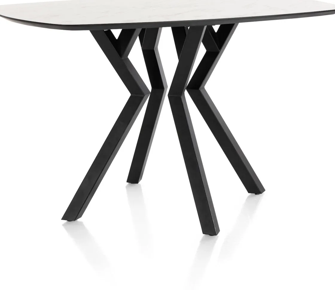 XOOON Masura ovale bartafel met zwarte metalen poot 150x105cm^ Tafelconfigurator|Bartafels