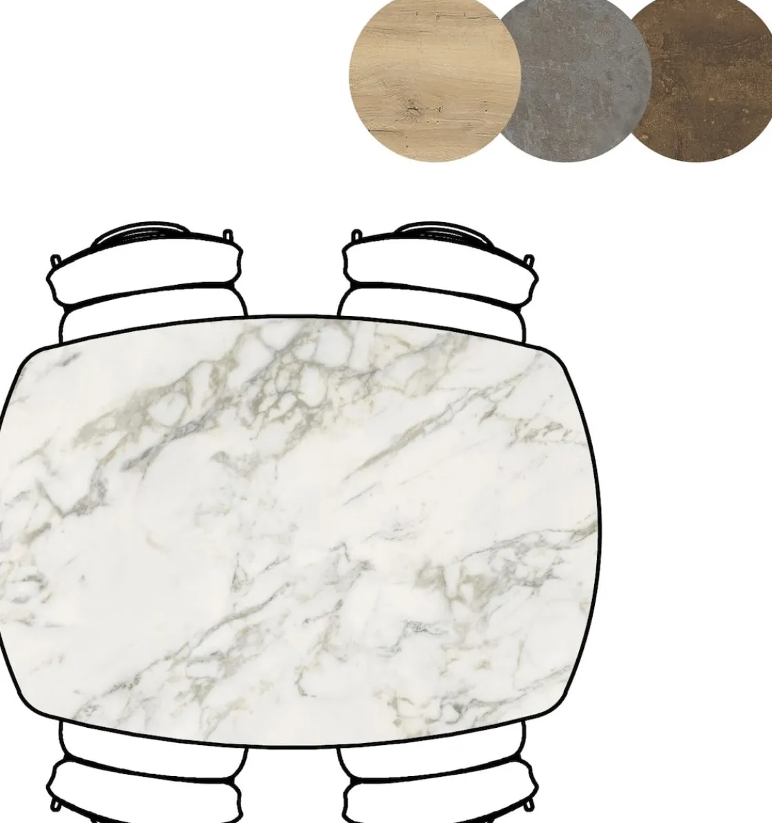 XOOON Masura ovale bartafel met zwarte metalen poot 150x105cm^ Tafelconfigurator|Bartafels