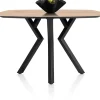 XOOON Masura ovale bartafel met zwarte metalen poot 150x105cm^ Tafelconfigurator|Bartafels