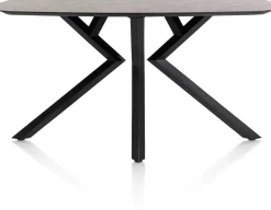 XOOON Masura ovale bartafel met zwarte metalen poot 200x105cm^ Bartafels|Tafelconfigurator
