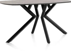 XOOON Masura ovale bartafel met zwarte metalen poot 200x105cm^ Bartafels|Tafelconfigurator