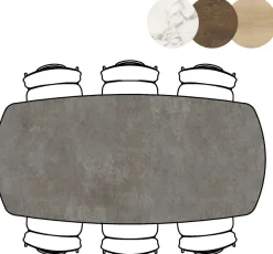 XOOON Masura ovale bartafel met zwarte metalen poot 200x105cm^ Bartafels|Tafelconfigurator