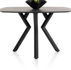 XOOON Masura ovale bartafel met zwarte metalen poot 150x105cm^ Tafelconfigurator|Bartafels