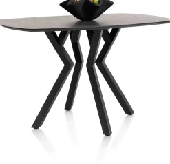 XOOON Masura ovale bartafel met zwarte metalen poot 150x105cm^ Tafelconfigurator|Bartafels