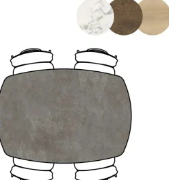 XOOON Masura ovale bartafel met zwarte metalen poot 150x105cm^ Tafelconfigurator|Bartafels