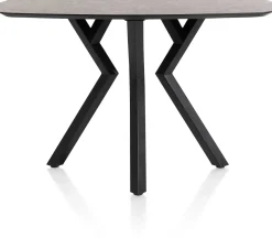 XOOON Masura ovale bartafel met zwarte metalen poot 150x105cm^ Tafelconfigurator|Bartafels