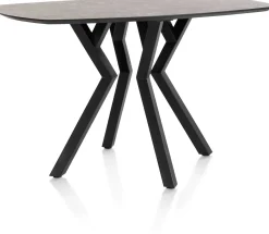 XOOON Masura ovale bartafel met zwarte metalen poot 150x105cm^ Tafelconfigurator|Bartafels