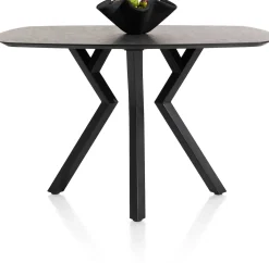 XOOON Masura ovale bartafel met zwarte metalen poot 150x105cm^ Tafelconfigurator|Bartafels