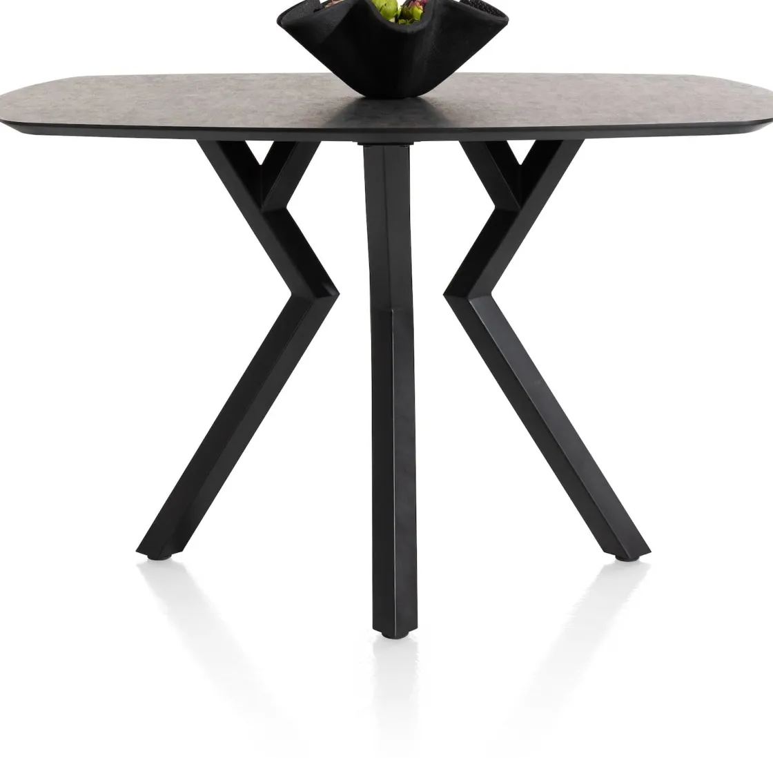 XOOON Masura ovale bartafel met zwarte metalen poot 150x105cm^ Tafelconfigurator|Bartafels