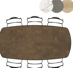 XOOON Masura ovale bartafel met zwarte metalen poot 200x105cm^ Bartafels|Tafelconfigurator