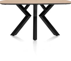 XOOON Masura ovale eettafel met zwarte metalen poot 150x105cm^ Tafelconfigurator|Eettafels