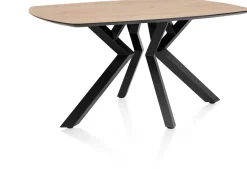 XOOON Masura ovale eettafel met zwarte metalen poot 150x105cm^ Tafelconfigurator|Eettafels