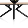XOOON Masura ovale eettafel met zwarte metalen poot 200x105cm^ Tafelconfigurator|Eettafels