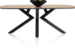 XOOON Masura ovale eettafel met zwarte metalen poot 200x105cm^ Tafelconfigurator|Eettafels