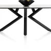 XOOON Masura ovale eettafel met zwarte metalen poot 200x105cm^ Tafelconfigurator|Eettafels