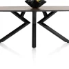 XOOON Masura ovale eettafel met zwarte metalen poot 200x105cm^ Tafelconfigurator|Eettafels