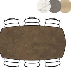 XOOON Masura ovale eettafel met zwarte metalen poot 200x105cm^ Tafelconfigurator|Eettafels