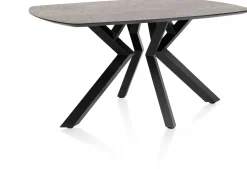 XOOON Masura ovale eettafel met zwarte metalen poot 150x105cm^ Tafelconfigurator|Eettafels