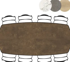 XOOON Masura ovale eettafel met zwarte metalen poot 240x110cm^ Tafelconfigurator|Eettafels