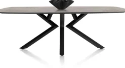 XOOON Masura ovale eettafel met zwarte metalen poot 240x110cm^ Tafelconfigurator|Eettafels