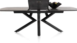 XOOON Masura ovale uitschuiftafel met metalen poot 180(+60)x110cm^ Uitschuiftafels|Eettafels