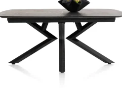 XOOON Masura ovale uitschuiftafel met metalen poot 180(+60)x110cm^ Uitschuiftafels|Eettafels