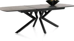 XOOON Masura ovale uitschuiftafel met metalen poot 180(+60)x110cm^ Uitschuiftafels|Eettafels