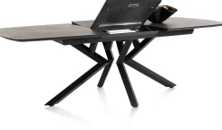 XOOON Masura ovale uitschuiftafel met metalen poot 180(+60)x110cm^ Uitschuiftafels|Eettafels