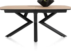 XOOON Masura ovale uitschuiftafel met metalen poot 180(+60)x110cm^ Uitschuiftafels|Eettafels