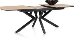 XOOON Masura ovale uitschuiftafel met metalen poot 180(+60)x110cm^ Uitschuiftafels|Eettafels