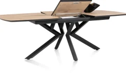 XOOON Masura ovale uitschuiftafel met metalen poot 180(+60)x110cm^ Uitschuiftafels|Eettafels
