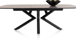 XOOON Masura ovale uitschuiftafel met metalen poot 180(+60)x110cm^ Uitschuiftafels|Eettafels