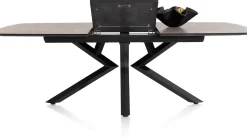 XOOON Masura ovale uitschuiftafel met metalen poot 180(+60)x110cm^ Uitschuiftafels|Eettafels