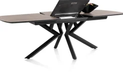 XOOON Masura ovale uitschuiftafel met metalen poot 180(+60)x110cm^ Uitschuiftafels|Eettafels
