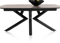 XOOON Masura ovale uitschuiftafel met metalen poot 180(+60)x110cm^ Uitschuiftafels|Eettafels