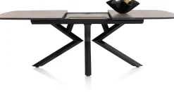 XOOON Masura ovale uitschuiftafel met metalen poot 180(+60)x110cm^ Uitschuiftafels|Eettafels
