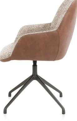 XOOON Mats armleuningstoel in de kleur Cognac -^ Armstoelen