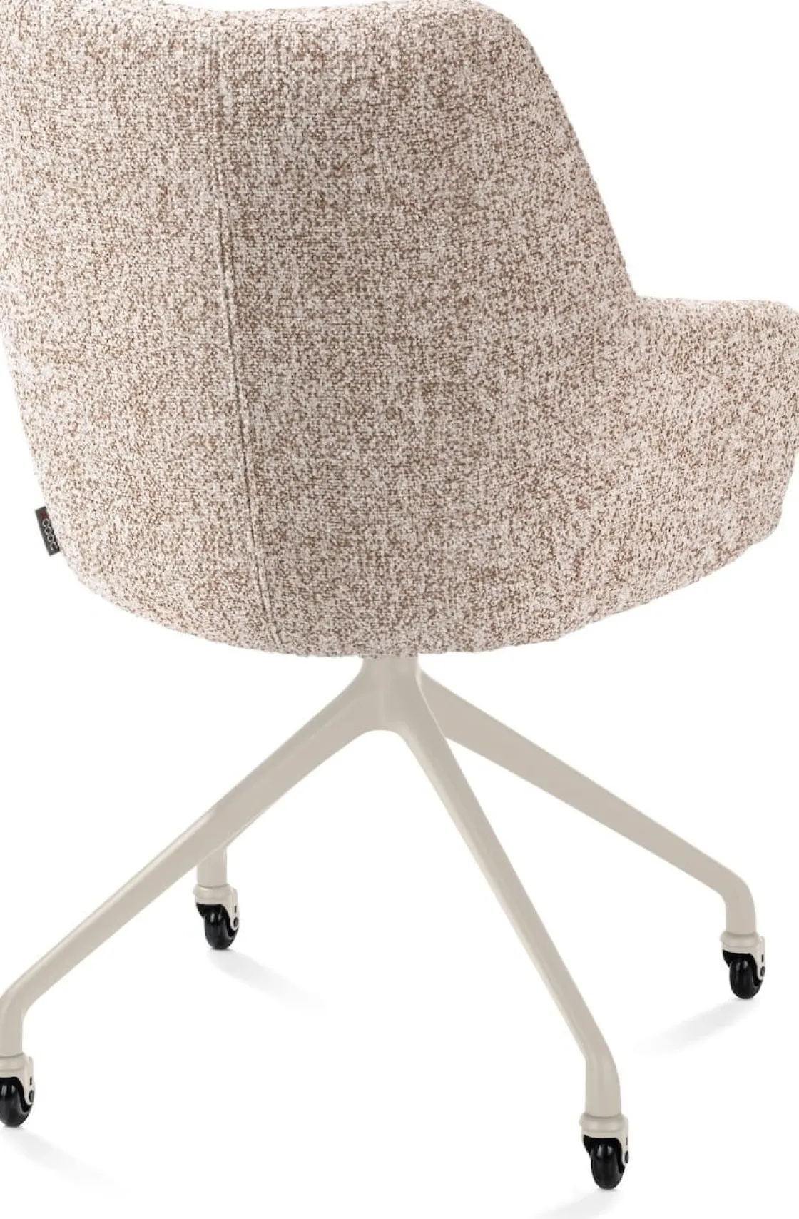 XOOON Mats, armstoel aluminium frame wielen creme - stof Luton - koper^ Armstoelen