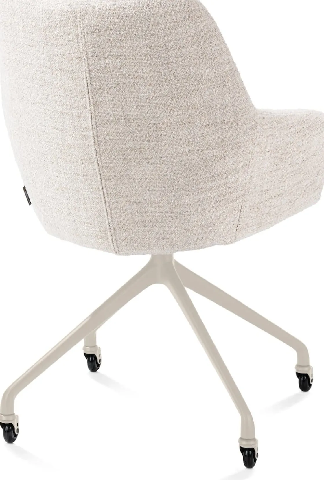 XOOON Mats, armstoel aluminium frame wielen creme - stof Luton - Creme^ Armstoelen