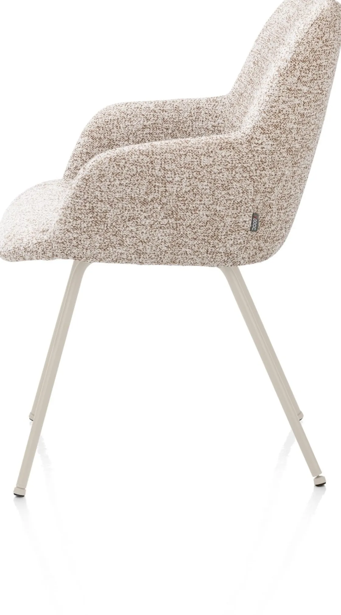 XOOON Mats, armstoel 4-poots - creme - stof Luton - koper^ Armstoelen