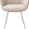 XOOON Mats, armstoel 4-poots - creme - combi Pala cognac + Luton koper^ Armstoelen