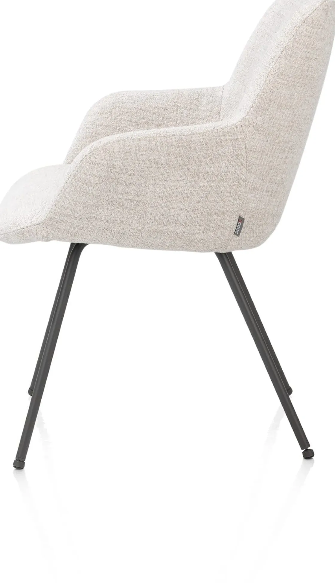 XOOON Mats, armstoel 4-poots - grafiet - stof Luton - Creme^ Armstoelen