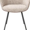 XOOON Mats, armstoel 4-poots - grafiet - combi Pala cognac + Luton koper^ Armstoelen