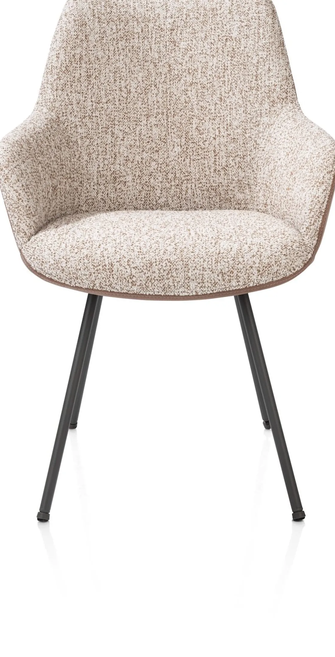 XOOON Mats, armstoel 4-poots - grafiet - combi Pala cognac + Luton koper^ Armstoelen