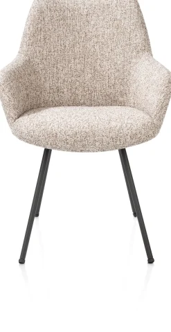 XOOON Mats, armstoel 4-poots - grafiet - stof Luton - koper^ Armstoelen