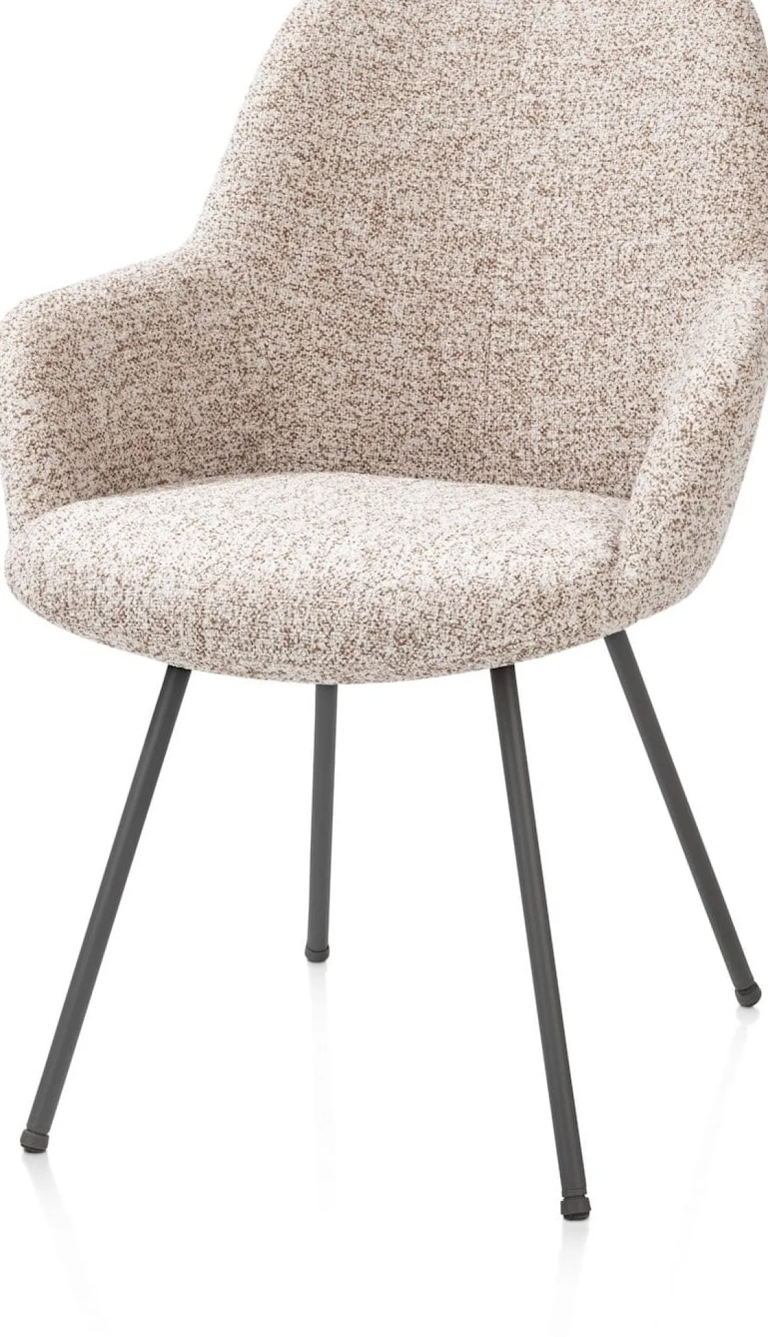 XOOON Mats, armstoel 4-poots - grafiet - stof Luton - koper^ Armstoelen