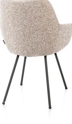 XOOON Mats, armstoel 4-poots - grafiet - stof Luton - koper^ Armstoelen