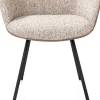 XOOON Mats, armstoel 4-poots - rough off black - combi Pala cognac + Luton koper^ Armstoelen