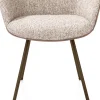 XOOON Mats, armstoel 4-poots - steelbrown - combi Pala cognac + Luton koper^ Armstoelen